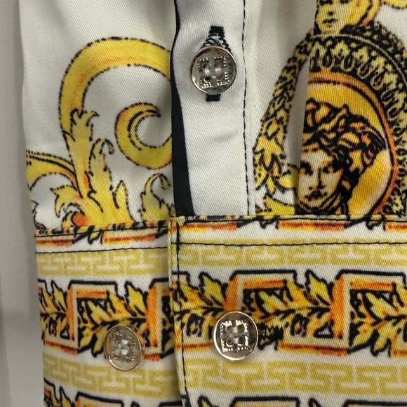 Versace Black and Gold Baroque Blouse - Picture 6 of 6